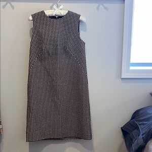 Isaac Mizrahi Black and White dots  Midi Dress